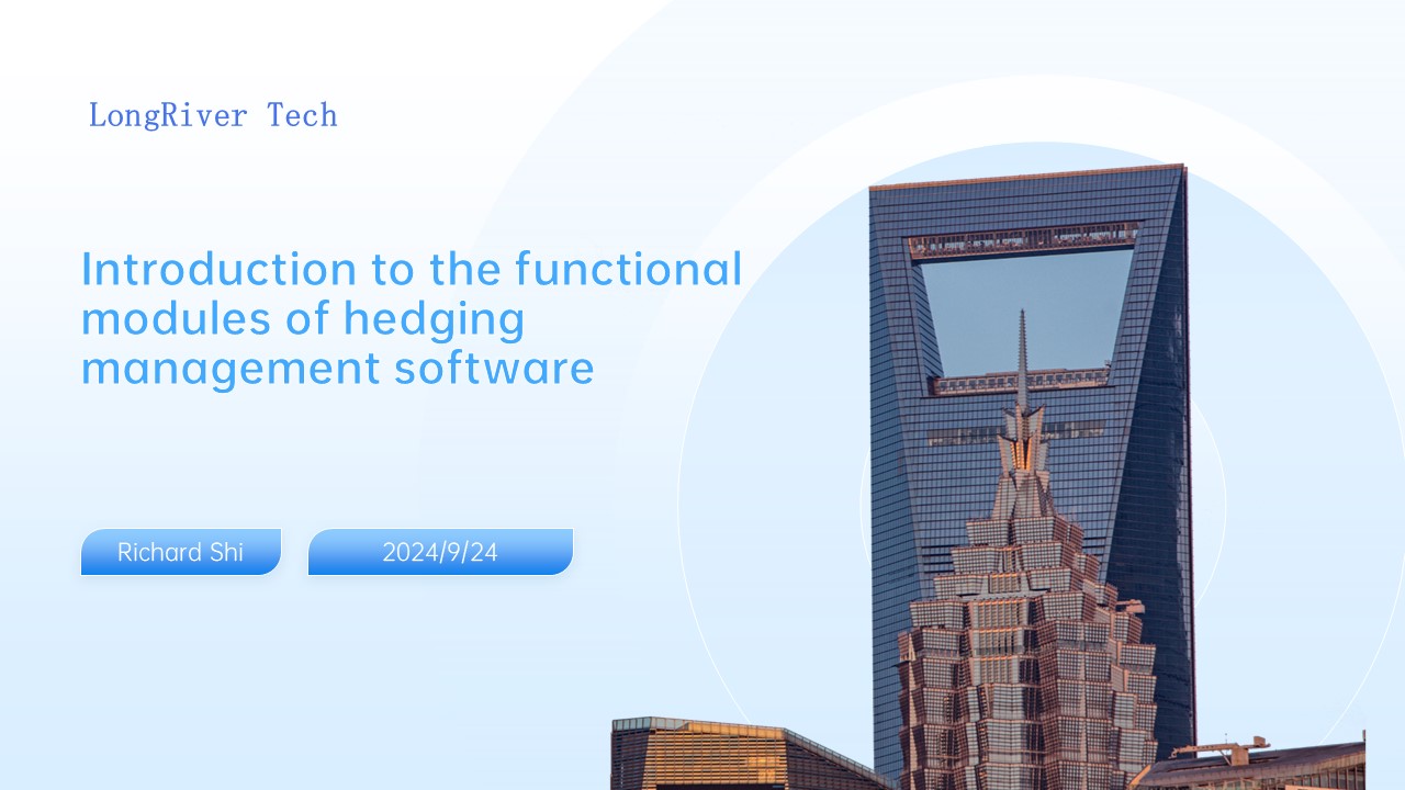 LongRiverTech Hedging Management Software Overview