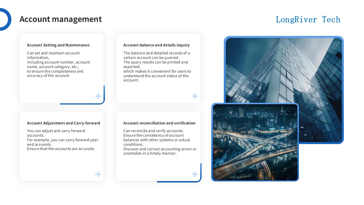LongRiverTech Treasury Management Software Features Account Management
