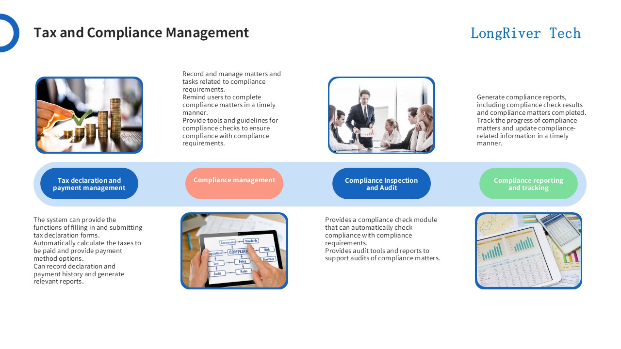 LongRiverTech Treasury Management Software Features Taxation and Compliance Management